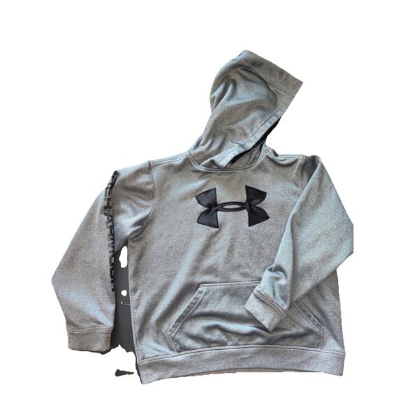 Under Armour Loose Boys Gray Athletic Hoodie Size Youth Medium - Picture 1 of 7
